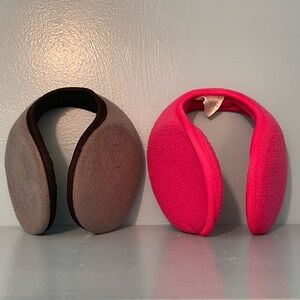 Set of earmuffs for couple!! Pink and Gray